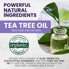 KESMEDIK Tea Tree Purple Conditioner demonstrates anti-brass toning for cool hues