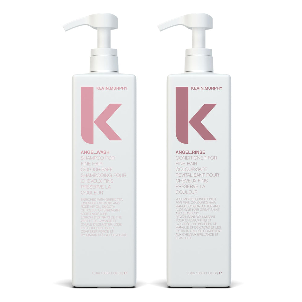 Kevin Murphy ANGEL.WASH bottle demonstrates gentle cleansing for fine, colour-treated hair