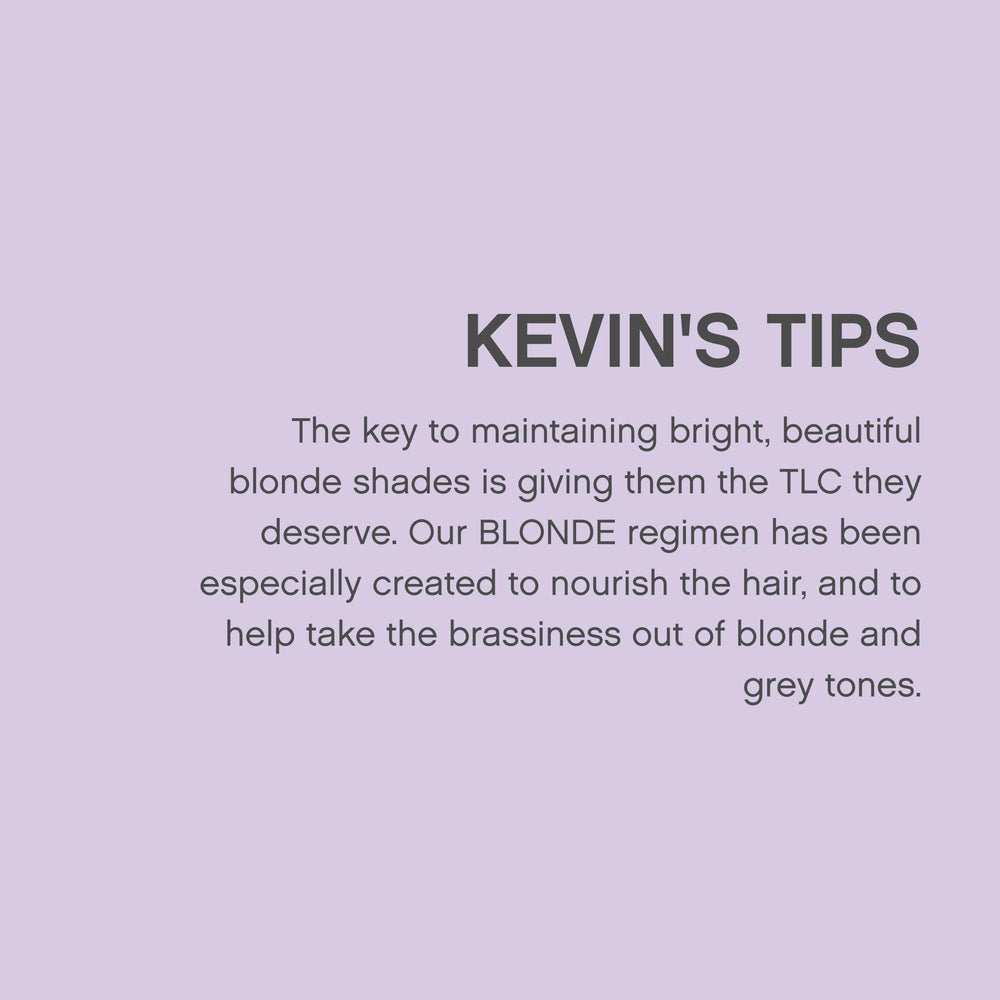 KEVIN.MURPHY Blonde.Angel application routine showing even distribution for cooler-toned hair.
