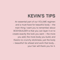 KEVIN.MURPHY BODY.BUILDER hair strands with added shine and moisture