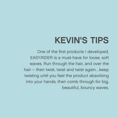 KEVIN.MURPHY EASY.RIDER anti frizz cream works on damp or dry hair.