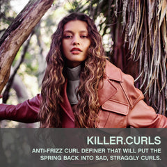Hands holding Kevin.Murphy Killer.Curls cream for easy, weightless curling hold.