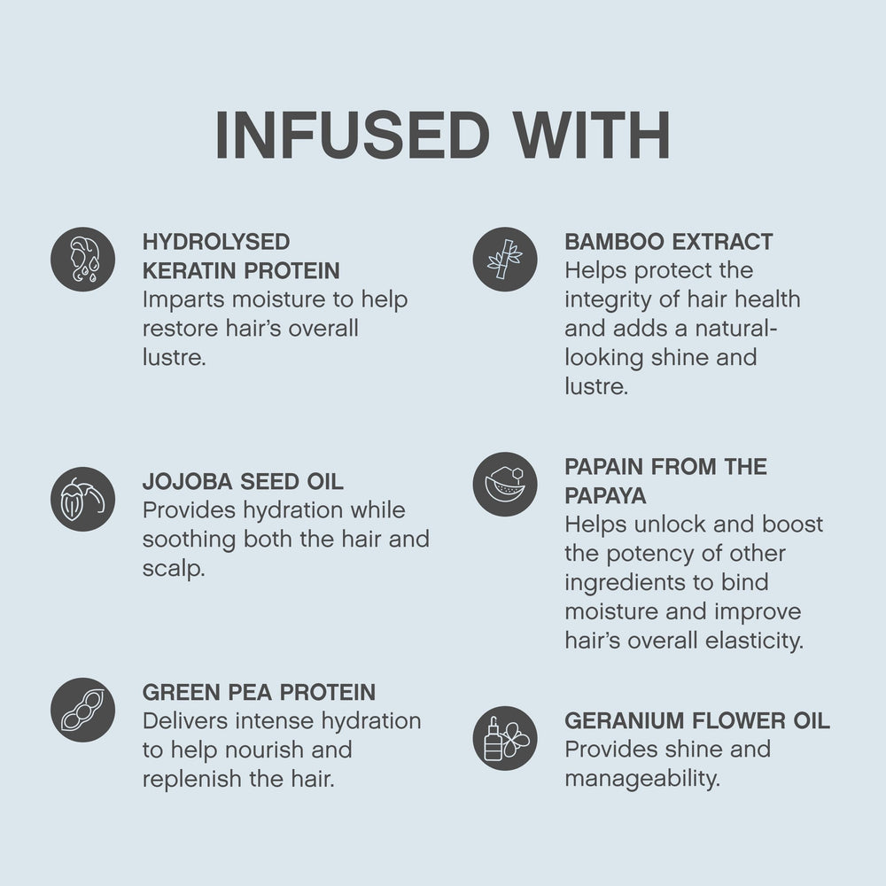 Applying Leave-In.Repair to towel-dried hair enhances manageability and texture