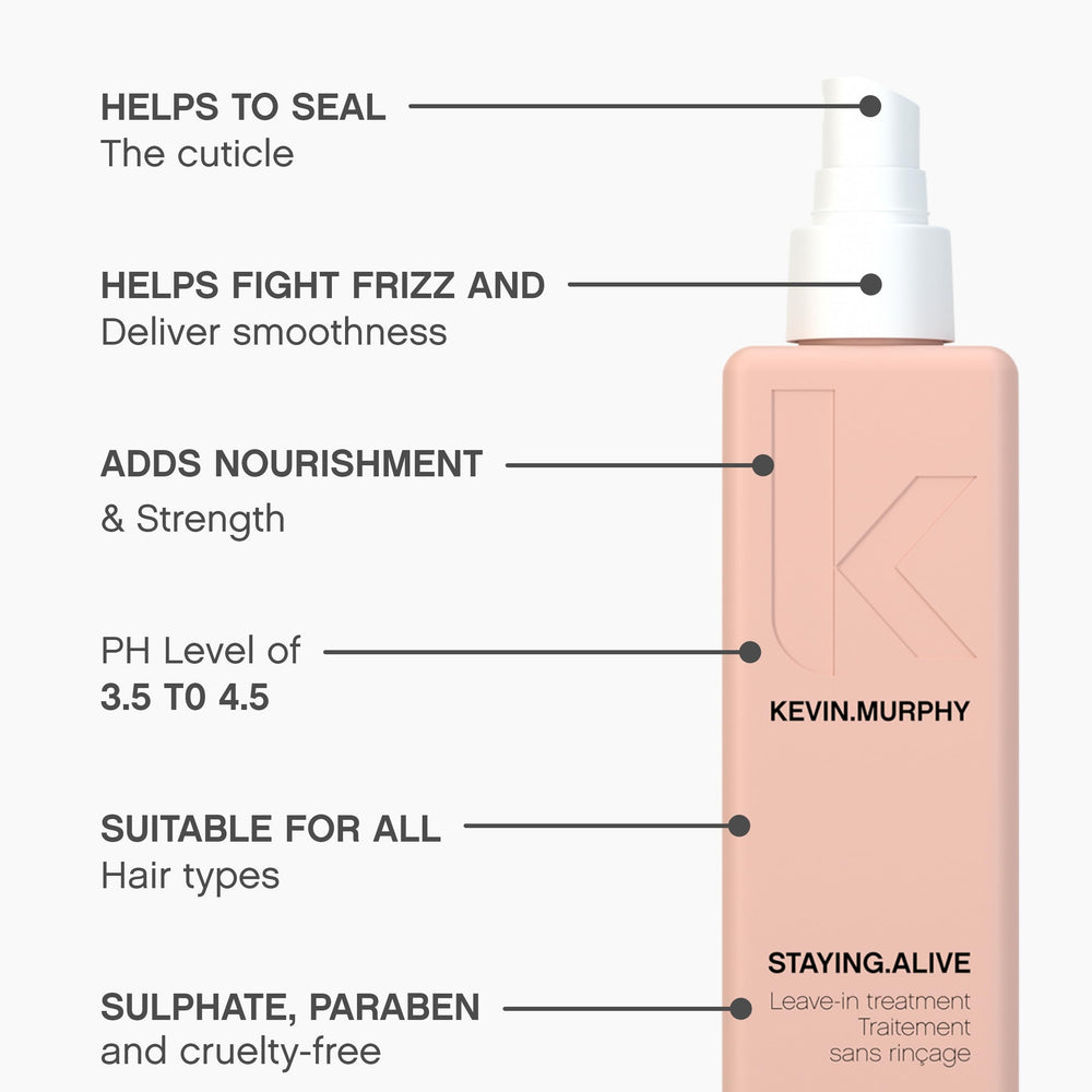 Kevin Murphy Staying.Alive on damaged hair showing smoother texture