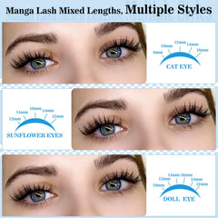 KevKev Manga Lash Extension Kit packaging opens to reveal easy-to-use tools for beginners.