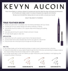 Kevyn Aucoin True Feather Brow Marker Gel Duo dark brunette marker for natural depth.