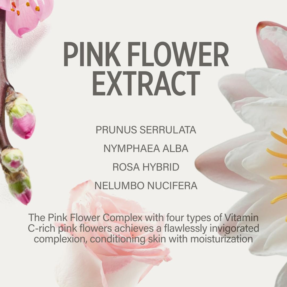 Keyth Pink Flower Tone Up Primer before and after close-up highlighting pore smoothing