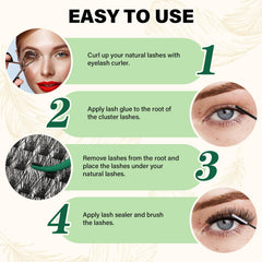 KEYYOU all-day wear lash clusters demonstrate stable wear and lightweight feel.