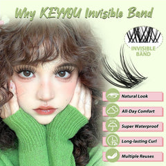 KEYYOU D curl lash extensions deliver defined lifted curl