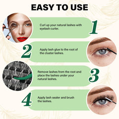 KEYYOU at-home lash clusters kit enables simple DIY lash application.
