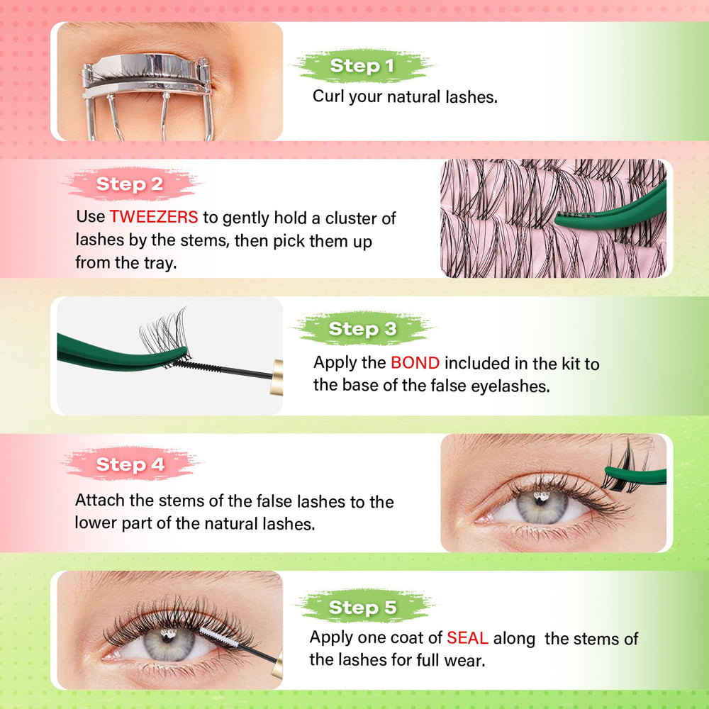 KEYYOU Included brush aids precise cluster placement during application.