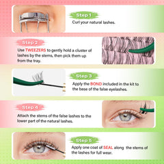 KEYYOU Included brush aids precise cluster placement during application.