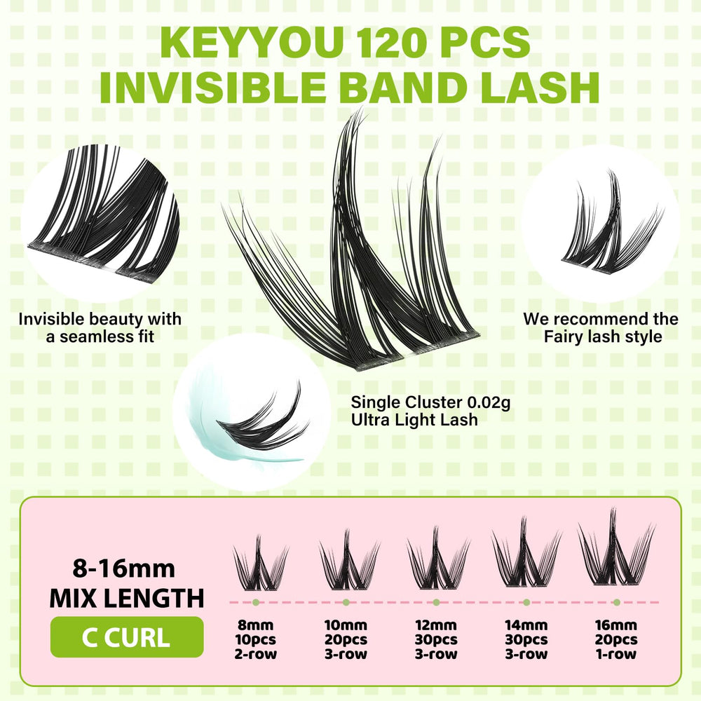 KEYYOU Fairy Chispa Lash Clusters deliver wispy volume for a natural look.
