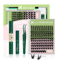 KEYYOU Fairy Wink lash clusters kit for easy at-home extensions.