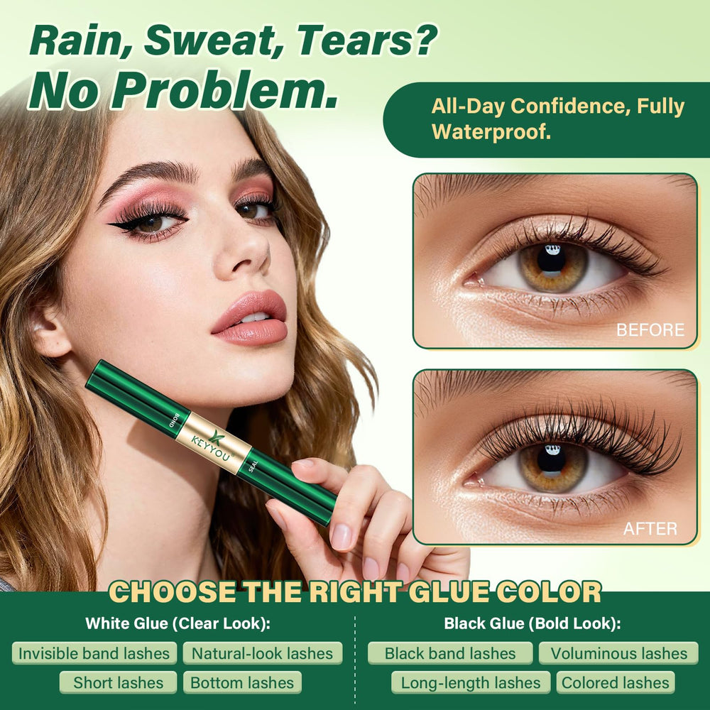 KEYYOU gentle hypoallergenic formula suitable for sensitive eyes and skin.