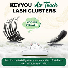 KEYYOU lash clusters use high-quality fiber for a natural feel.
