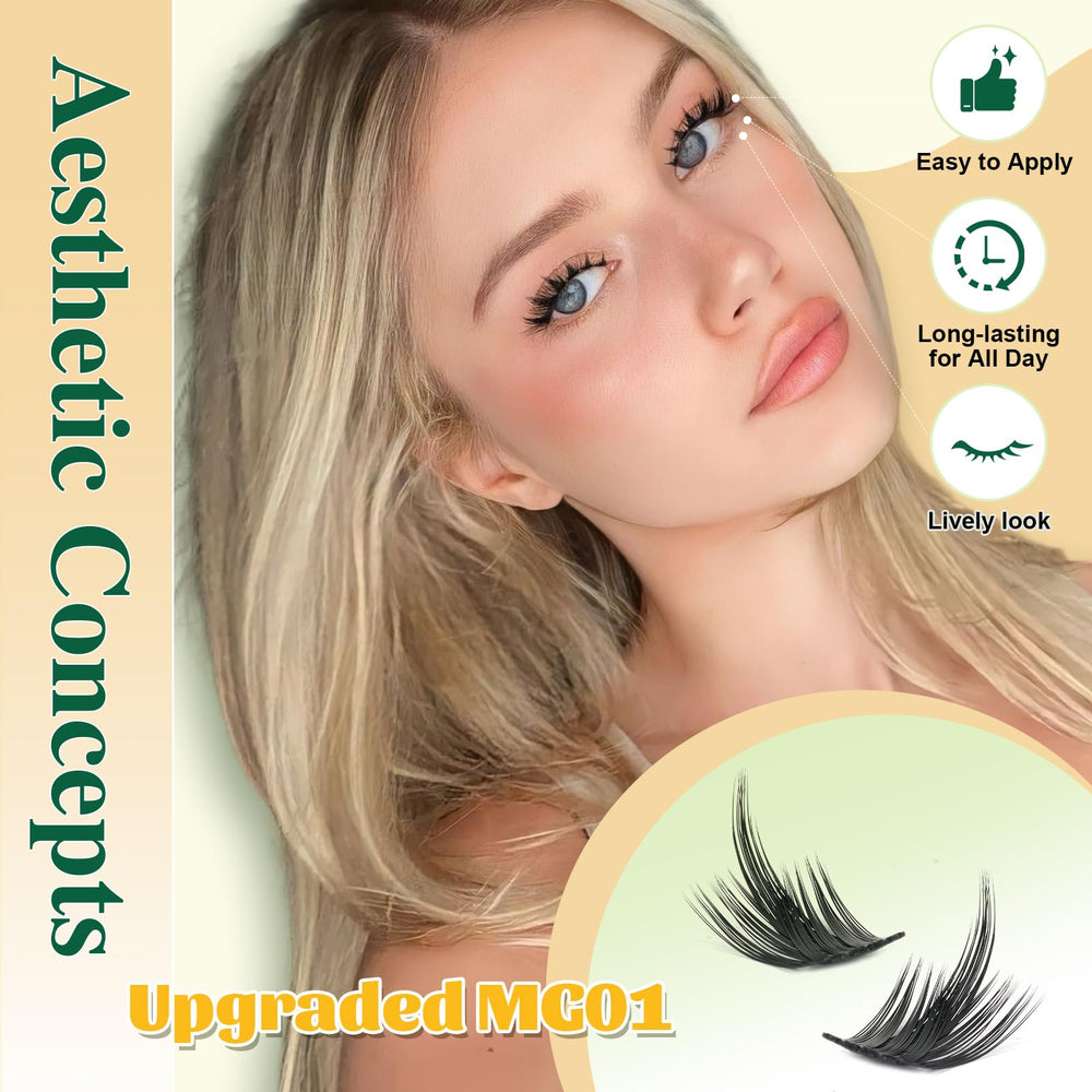 KEYYOU LASH 8-18mm mixed-length clusters ready for customizable lash styles.
