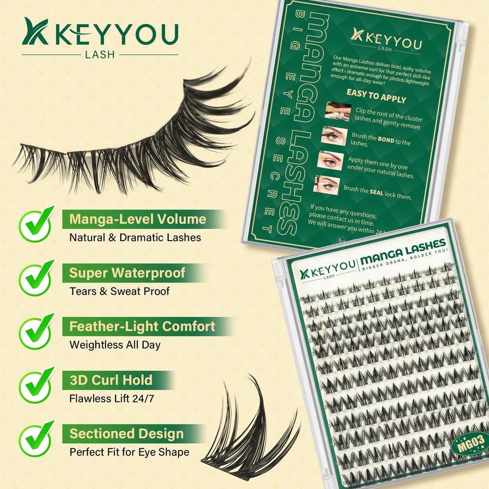 KEYYOU LASH application tweezers guide image for precise placement