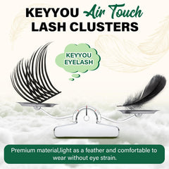 KEYYOU Lash Clusters all-day wear band close-up for gentle, comfortable fit.