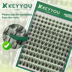 KEYYOU LASH DIY-friendly application with tweezers for quick lash clusters