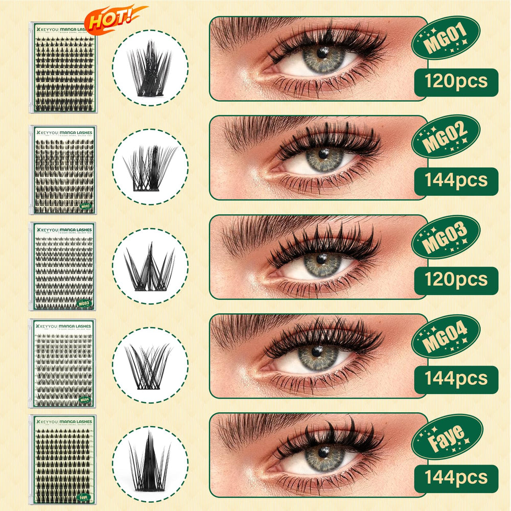KEYYOU LASH manga look options natural to bold for all occasions