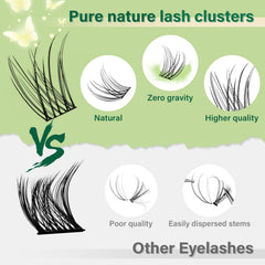 KEYYOU Lash remover oil safely removes clusters.