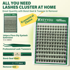 KEYYOU LASH Ultra-thin synthetic fibers blend for a feathered natural look