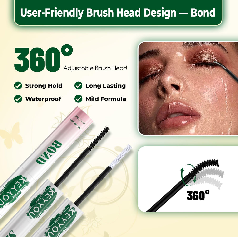 KEYYOU LASH waterproof formula resists sweat and water for all-day wear