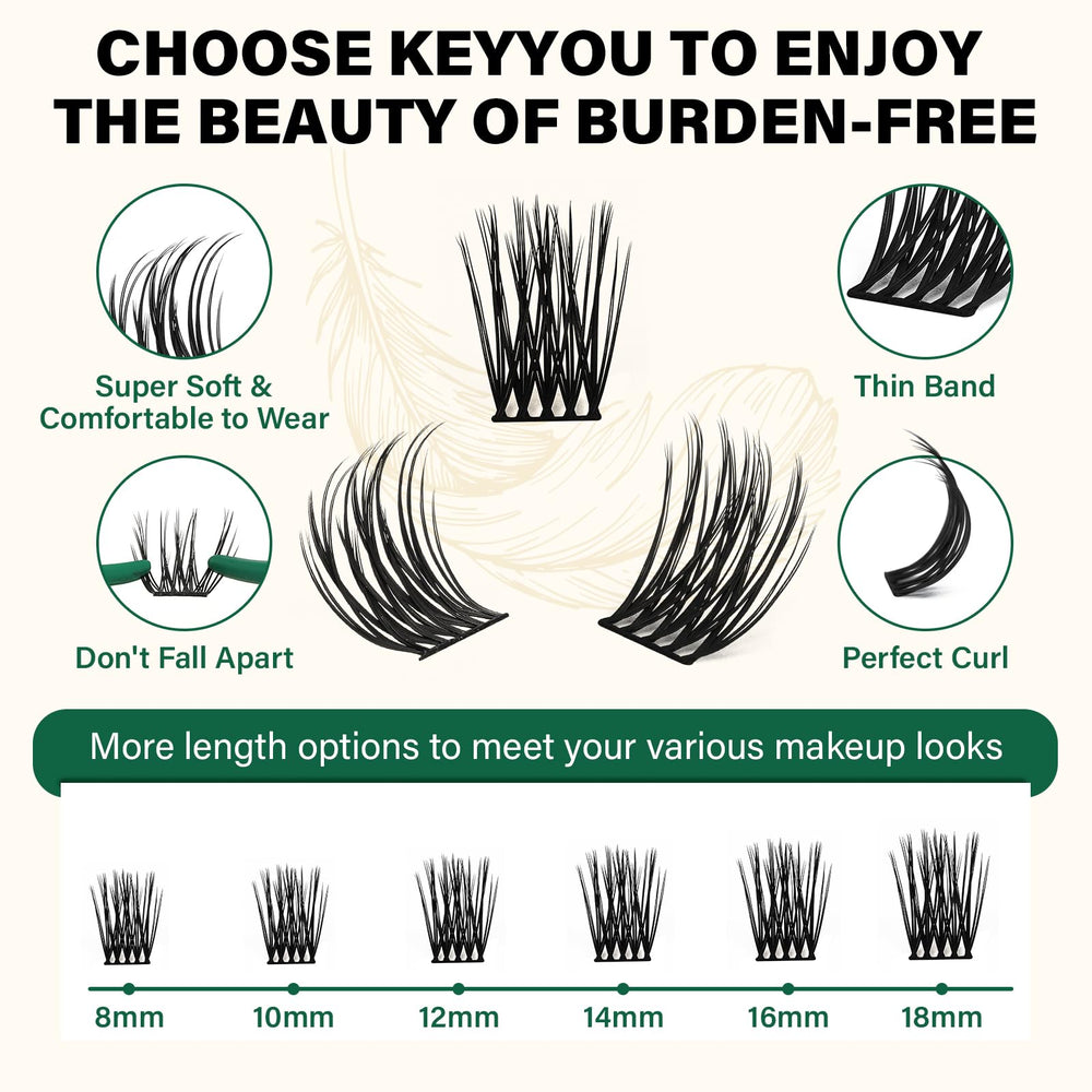 KEYYOU perfect curl clusters maintain shape all day.