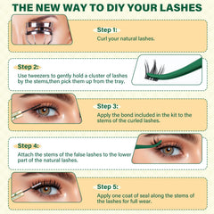 Keyyou Lash packaging highlights the complete DIY kit.