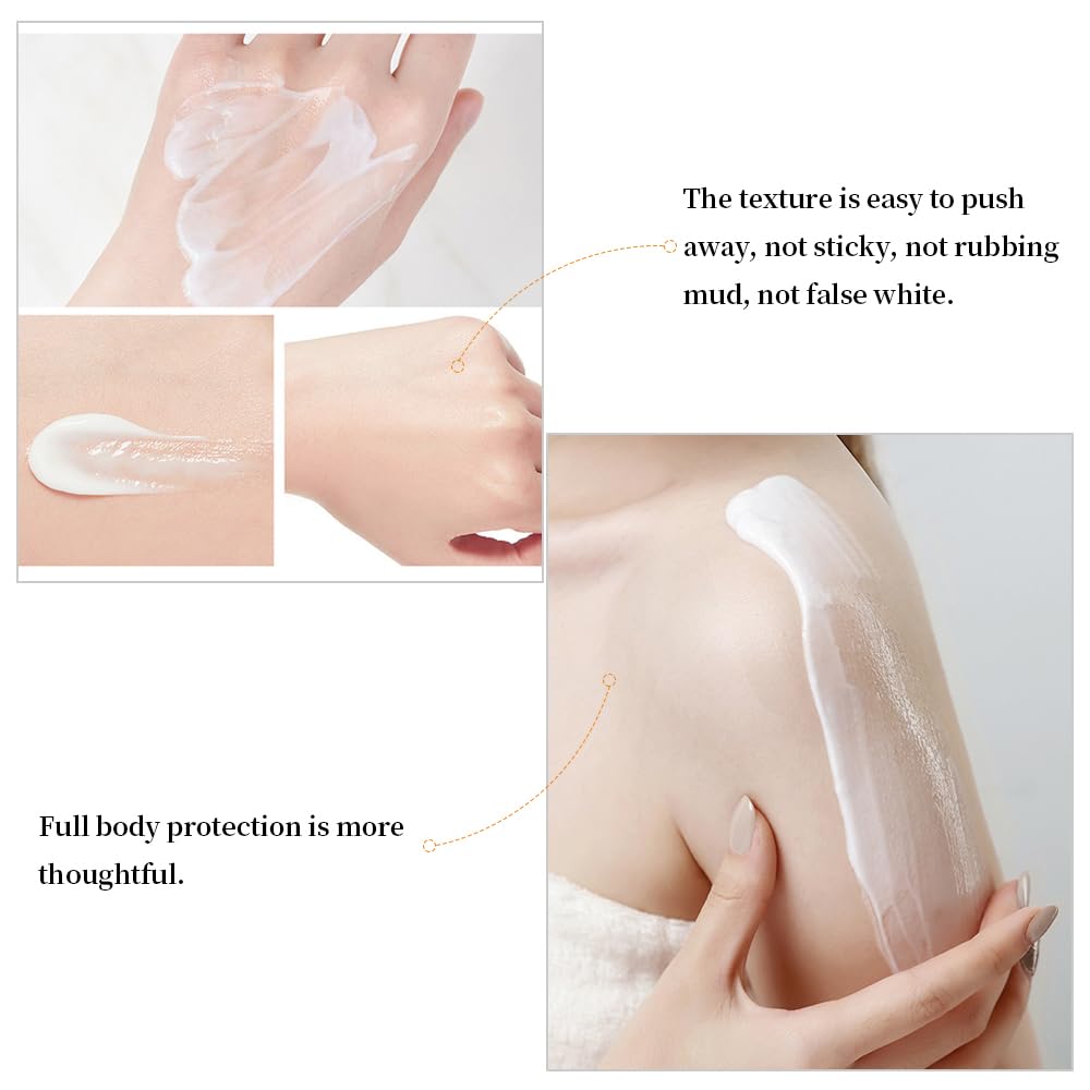 KHOOOH Papaya Whitening Body Lotion swatch on arm for texture and absorption.