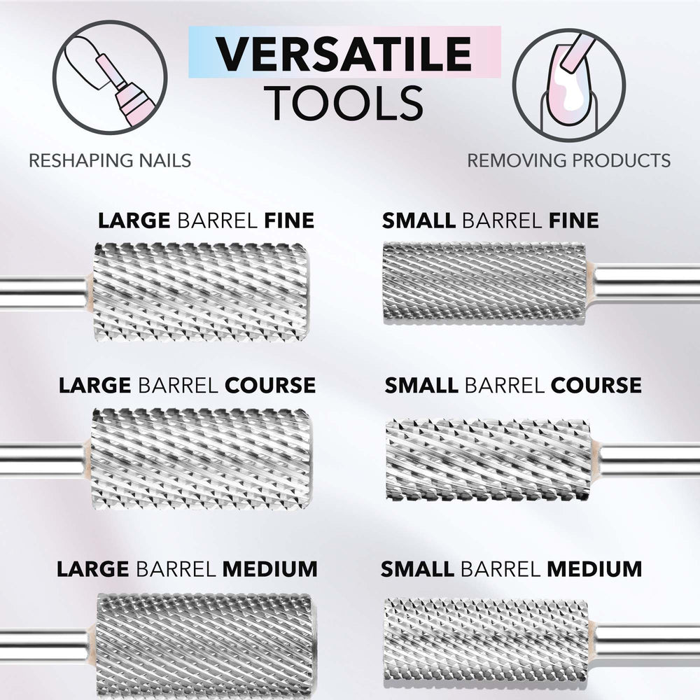 Kiara Sky 5-in-1 Fine Bit works in both directions for versatile nail shaping.