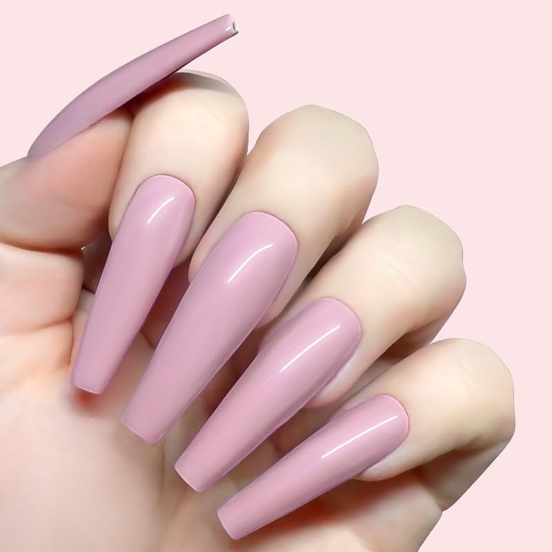Kiara Sky All-In-One Powder Fairytale swatches display versatile color payoff on nails.