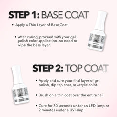 KIARA SKY base and top coat duo in use for salon-grade results at home