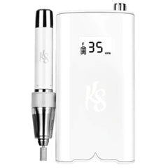 Kiara Sky Beyond Pro nail drill in box for quick setup and portability.
