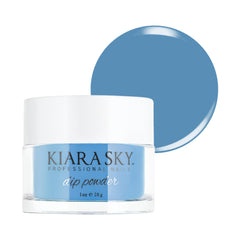 Kiara Sky After The Reign dip powder bottle shot for long-lasting blue color.