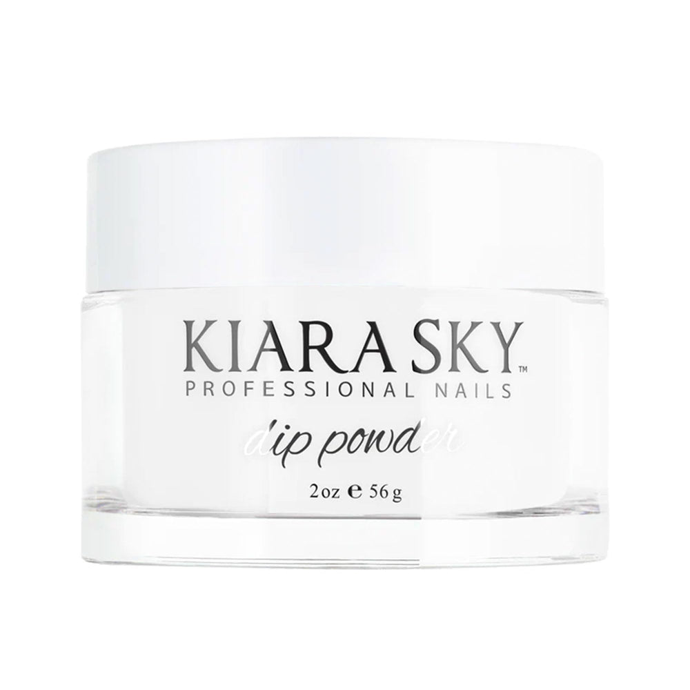 Kiara Sky Dip Powder Essentials 2oz Pure White bottle ready for French tips.