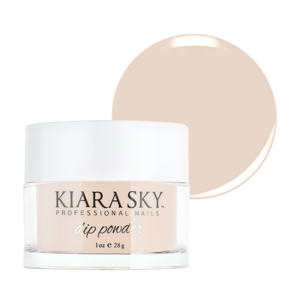 Kiara Sky Something Sweet nude tones swatch for long-lasting nails.