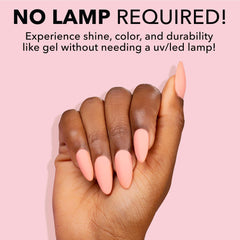 Kiara Sky Dip Powder Pink Tones on nails during application demonstrating an easy-to-use technique.