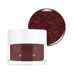 Kiara Sky Dip Powder Red Tones 1oz bottle front view for vivid color inspiration.