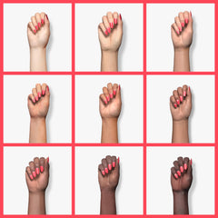 Kiara Sky Dip Powder Red Tones In Bloom nails on hands show natural finish