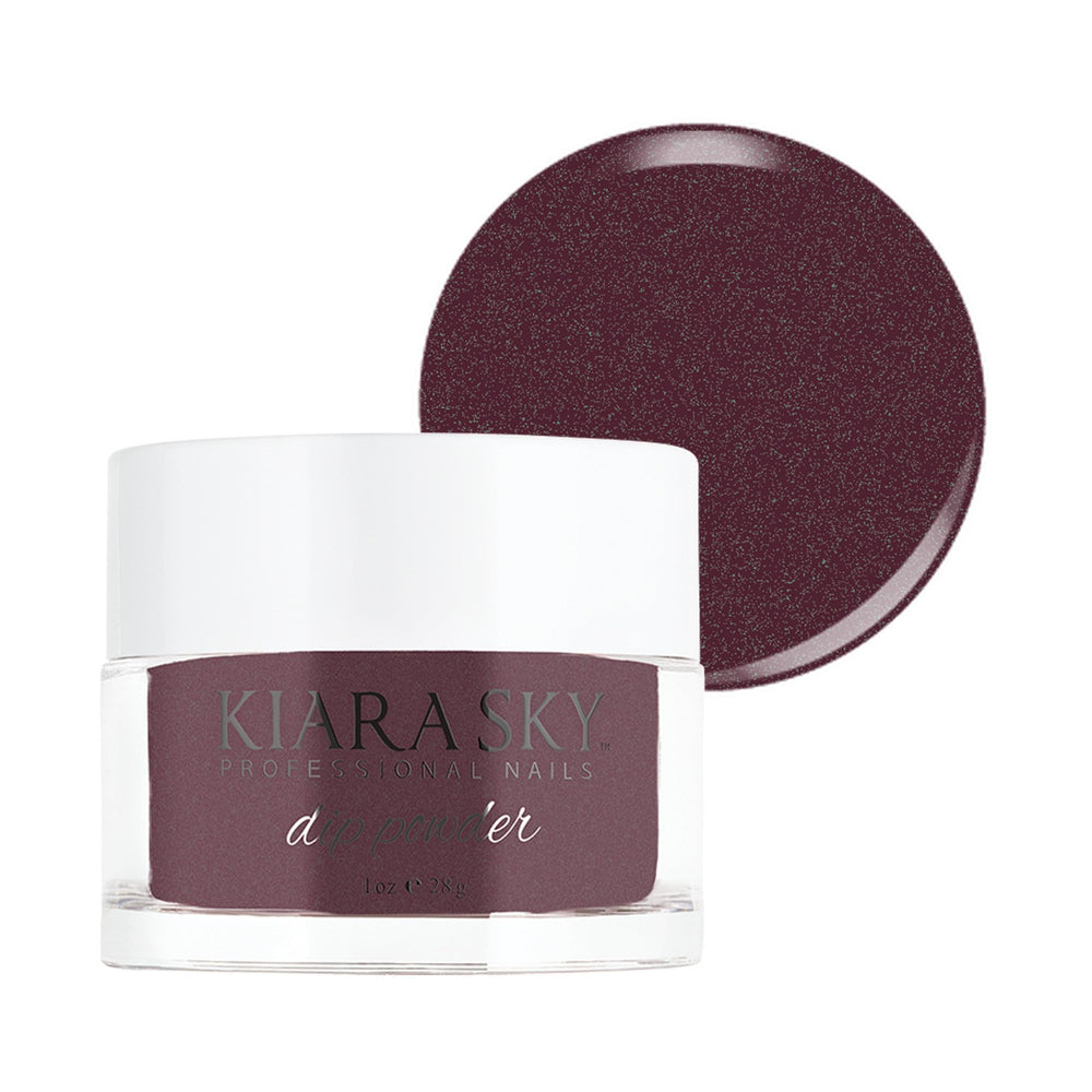 Kiara Sky Spellbound dip powder bottle in purple tones for vibrant, long-lasting color.