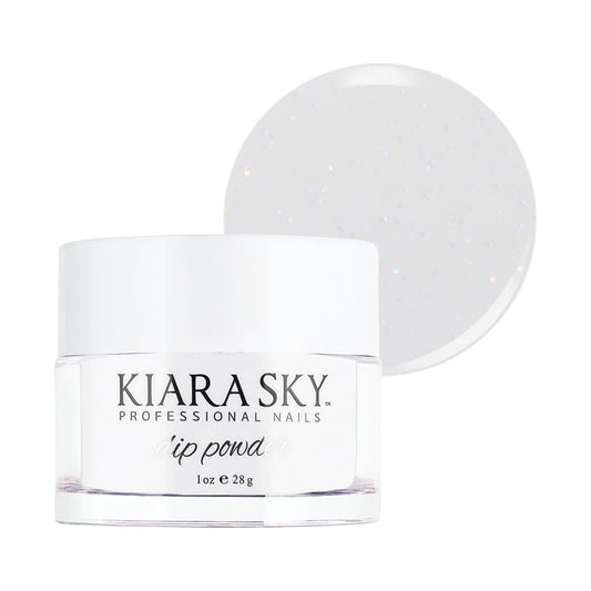 Kiara Sky Frosted Sugar dip powder bottle, premium white shade