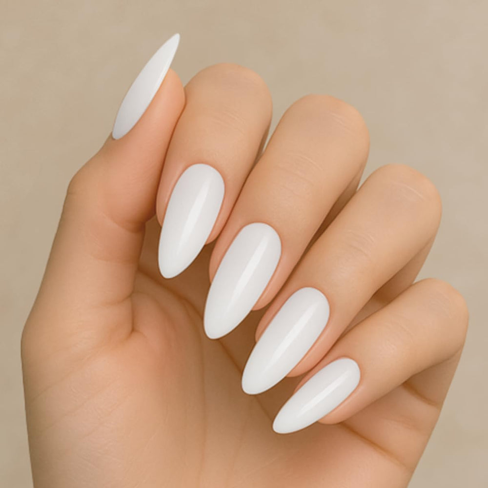 KIARA SKY Frenchy White swatch demonstrates bright white coverage with smooth self-leveling.