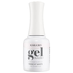 KIARA SKY Frenchy White builder gel bottle for a pristine, classic smile line.