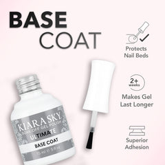 KIARA SKY gel duo packaging highlighting easy soak-off formula and quick curing