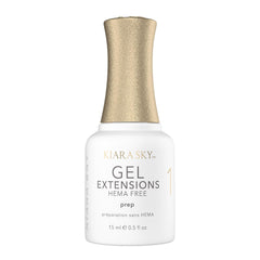 Kiara Sky Step 1 Prep bottle dehydrates nails for stronger gel extension adhesion