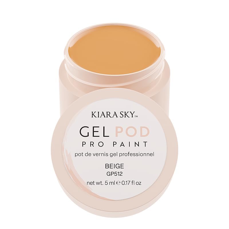 KIARA SKY Gel Paint Pod beige base layer for crisp nail art.