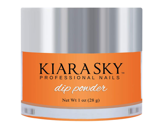 Kiara Sky Glow Collection dip powder jar for even coverage and lasting color.