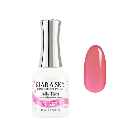Kiara Sky Jelly Tints Heat Stroke neon pink bottle ready for bold nails.